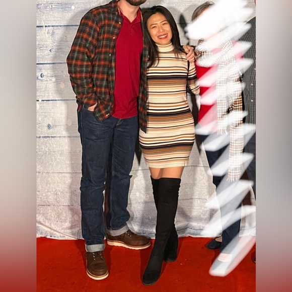 Forever 21 Striped Mock Neck Sweater Dress XS - Picture 7 of 7